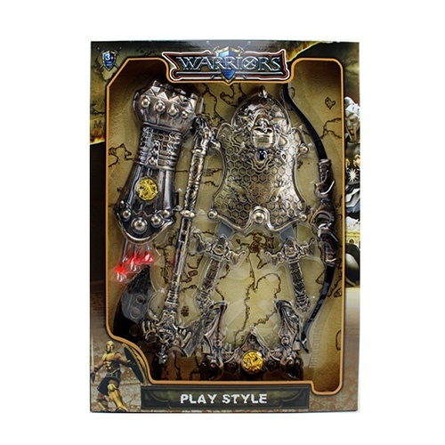 Набір лицаря 500A-5 меч, лук, стріли 3 шт., обладунки, кор., 55-42-5,5 см.