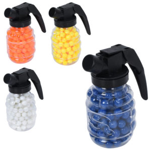 Кулі SQZ-047 (360шт) пластик, мікс кольорів, в колбі, 7,5-5,5-3,5см