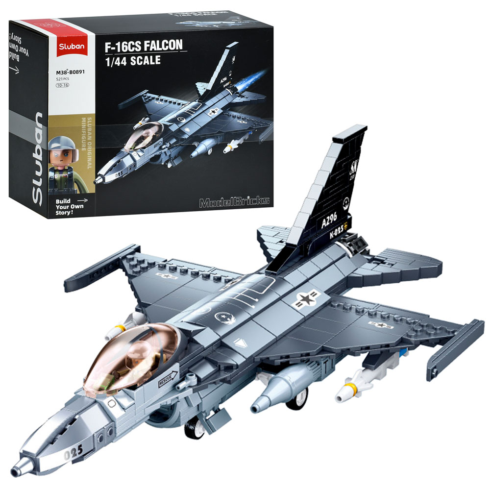 Конструктор SLUBAN M38-B0891 військовий літак, 1:44, 521 дет., кор., 30-24-12,5 см.