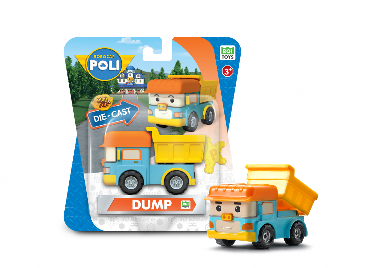 Металева колекційна машинка Робокар Дамп DIE CAST