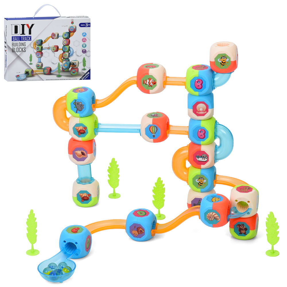 Конструктор 138A-14 лабіринт, блоки, кулі, кор., 31-23-6 см.