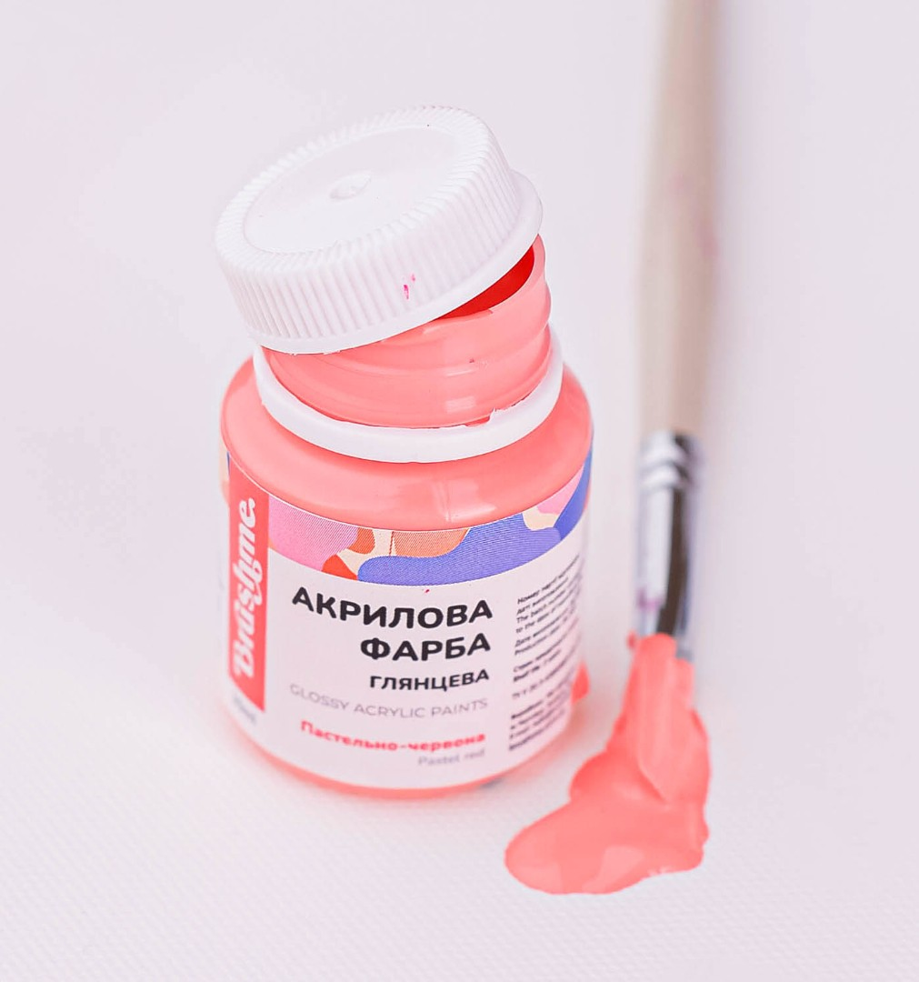 Акрилова фарба глянцева Пастельно-червона 20мл