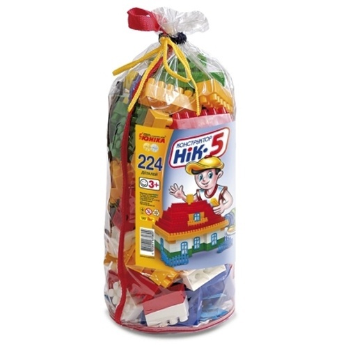 Конструктор дитячий "НІК-5" (224 дет.) шитий кульок
