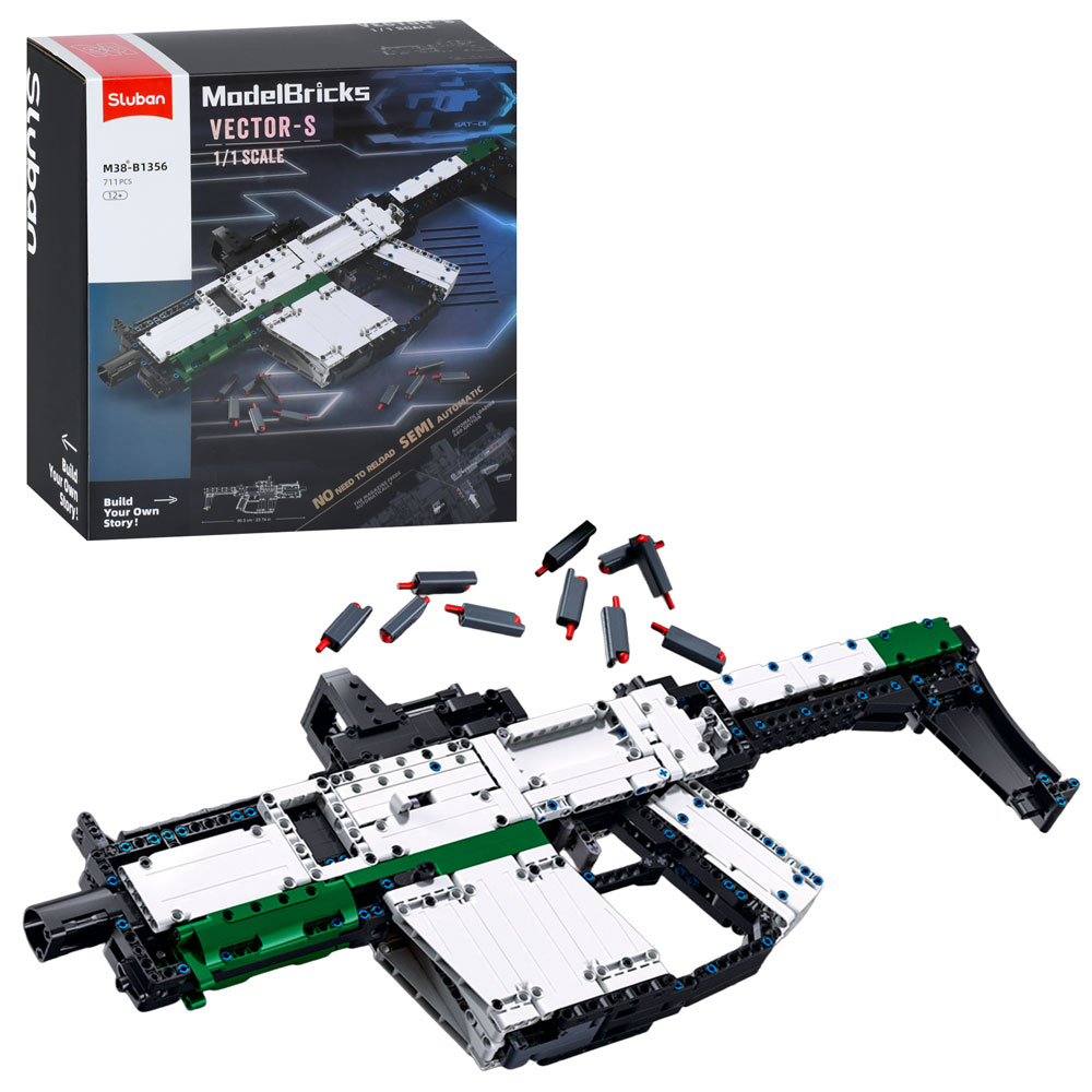 Конструктор SLUBAN M38-B1356 зброя, автомат, 60,3см, 1:1, 711дет,, кор. 30-33-14,5см