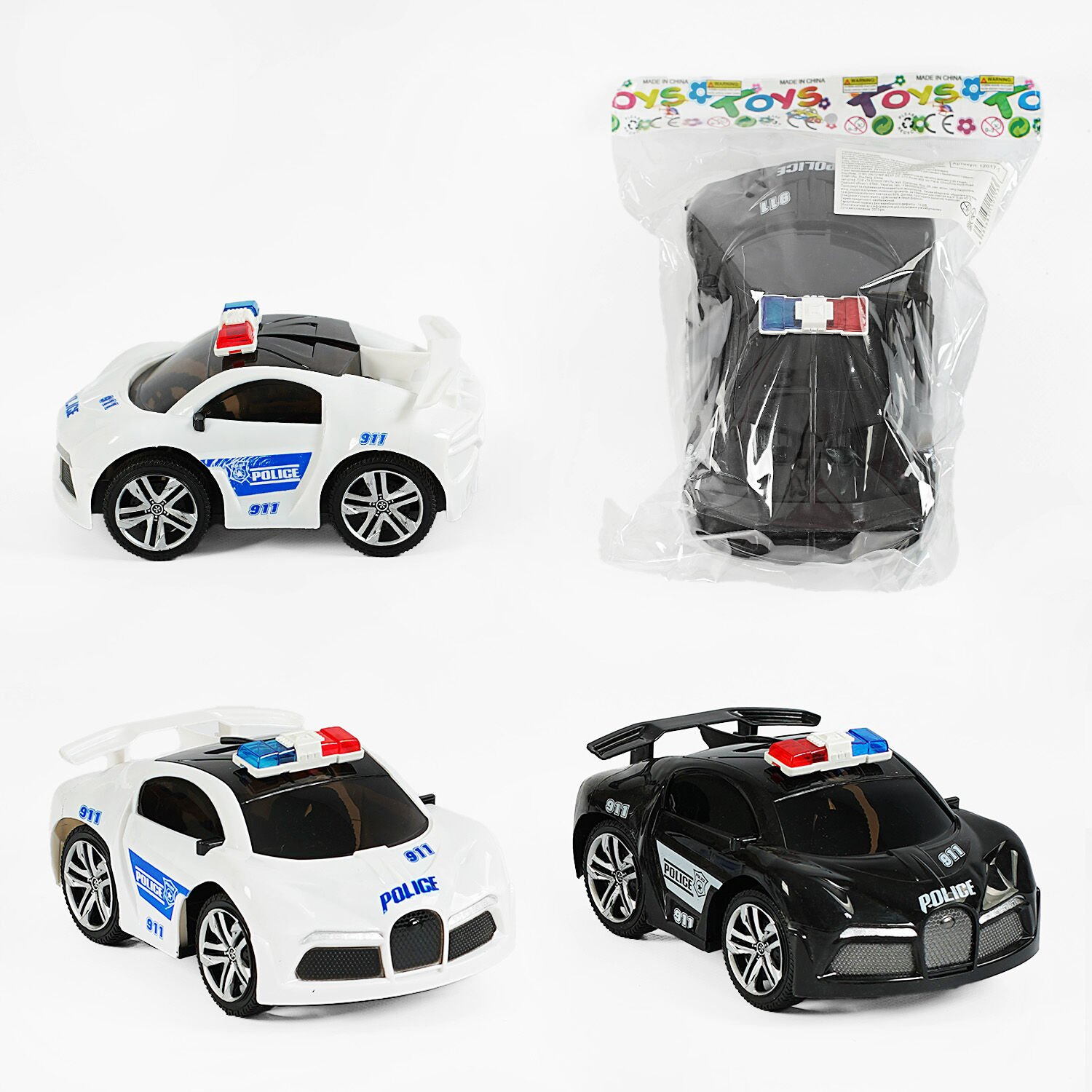 Машина 12017-5 (240/2) "Поліція", 2 кольори, інерція, 17 см, у пакеті