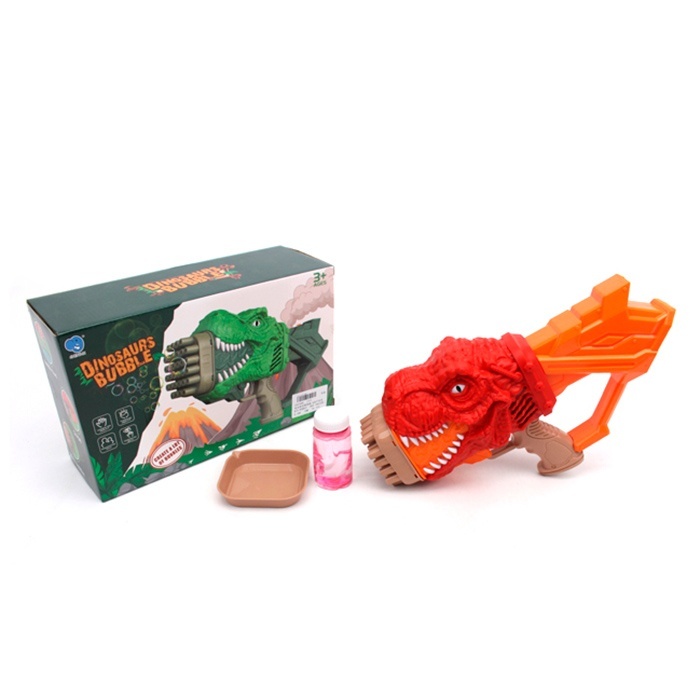 Мильні бульбашки 777 пістолет-динозавр, запаска, 2 кольори, бат., кор., 28,5-17,5-9,5 см.