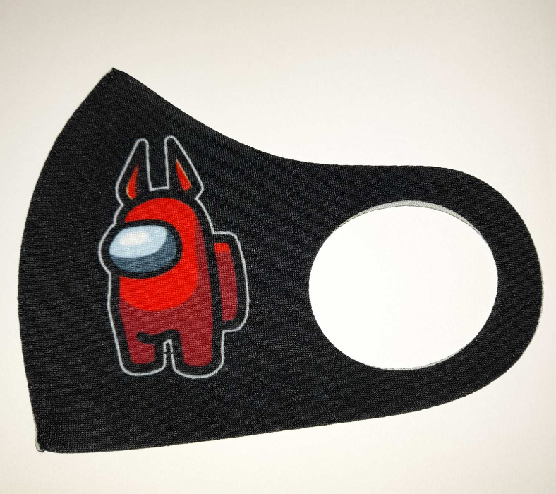 Маска Pitta Print M Among Us Red Devil Black																						