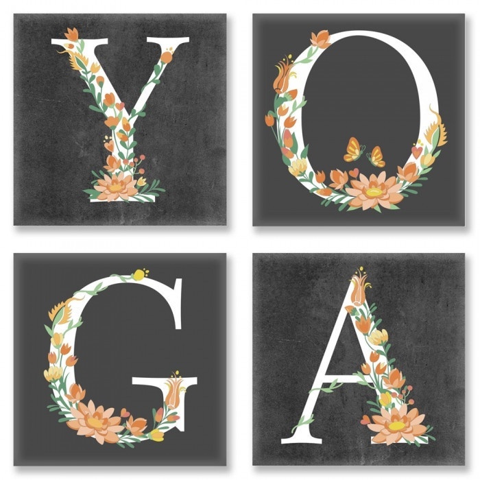 СН118 Набір для розпису за номерами. YOGA лофт 18*18 см*4 шт.