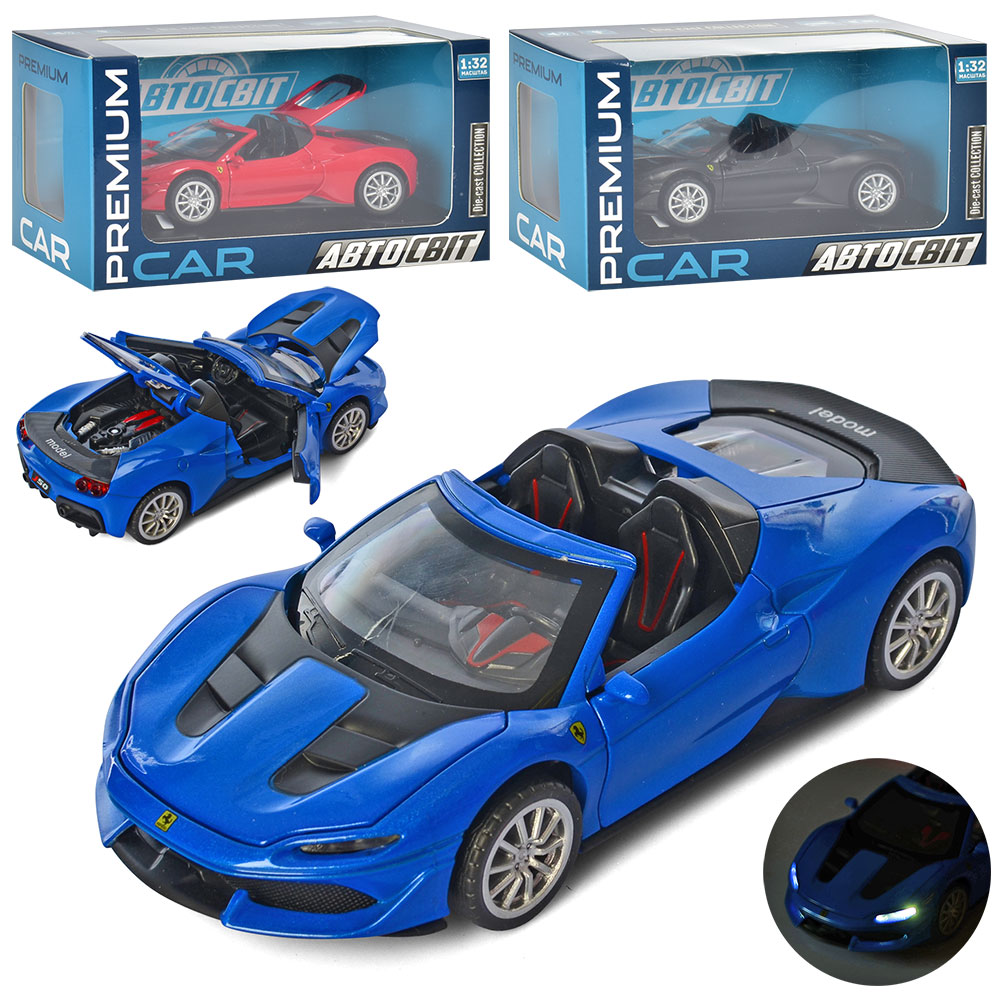 Машина AP-1743 АвтоСвіт,1:32,мет.,інерц.,відчин.двері,3кольори,муз.,світло,бат.(таб),кор.,18-10-9см.