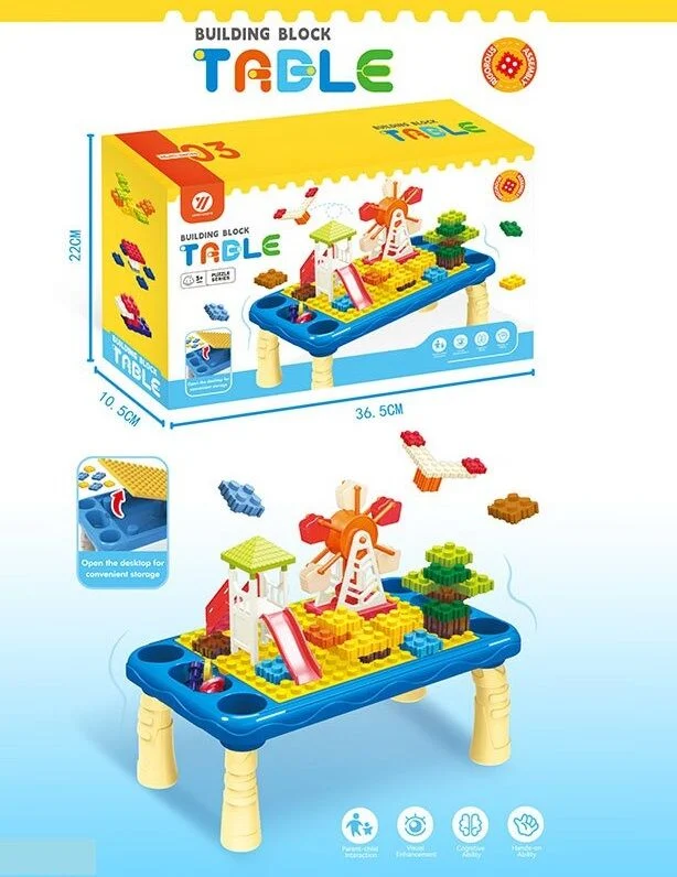 Столик з конструктором 472 (36/2) висота столика 19 см, колесо огляду, конструктор, в коробці