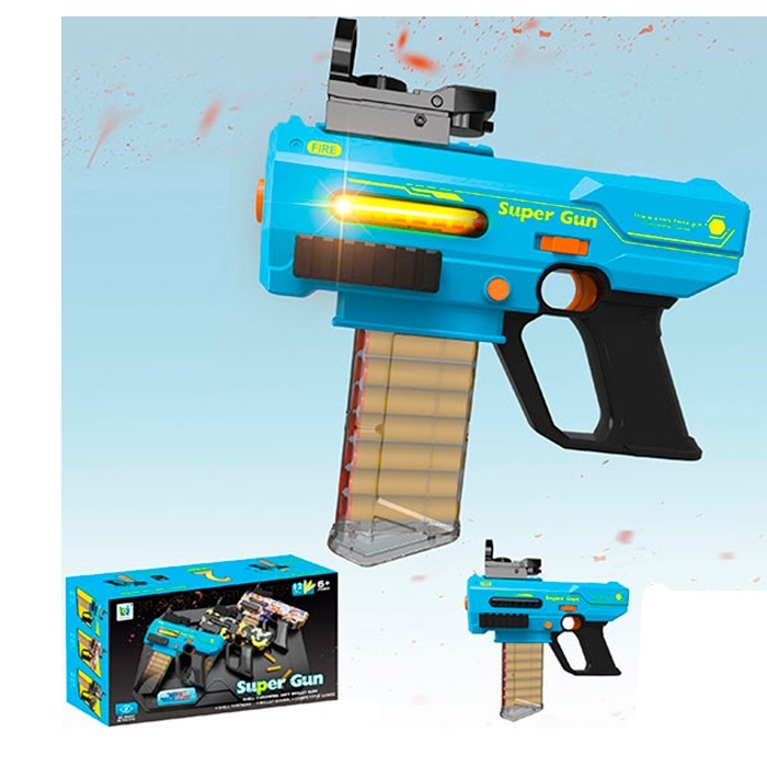 Автомат 503 акум., приціл, м'які кулі-присоски 12 шт., USB, світло, кор., 29-19-7,5 см.