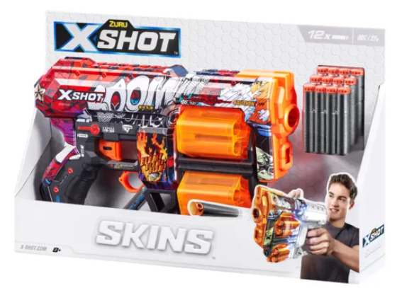 Швидкострільний бластер X-SHOT Skins Dread Boom (12 патронів), 36517A