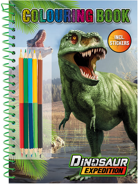 Dinosaur Expedition Розмальовка з наліпками та олівцями/ Дінозаур Експедішн Розмальовка з наліпками та олівцями, 961029
