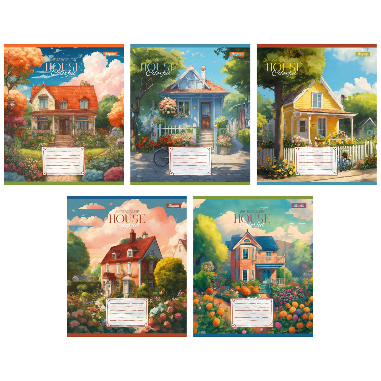 А5/48 кл. 1В House colorful, зошит для записів