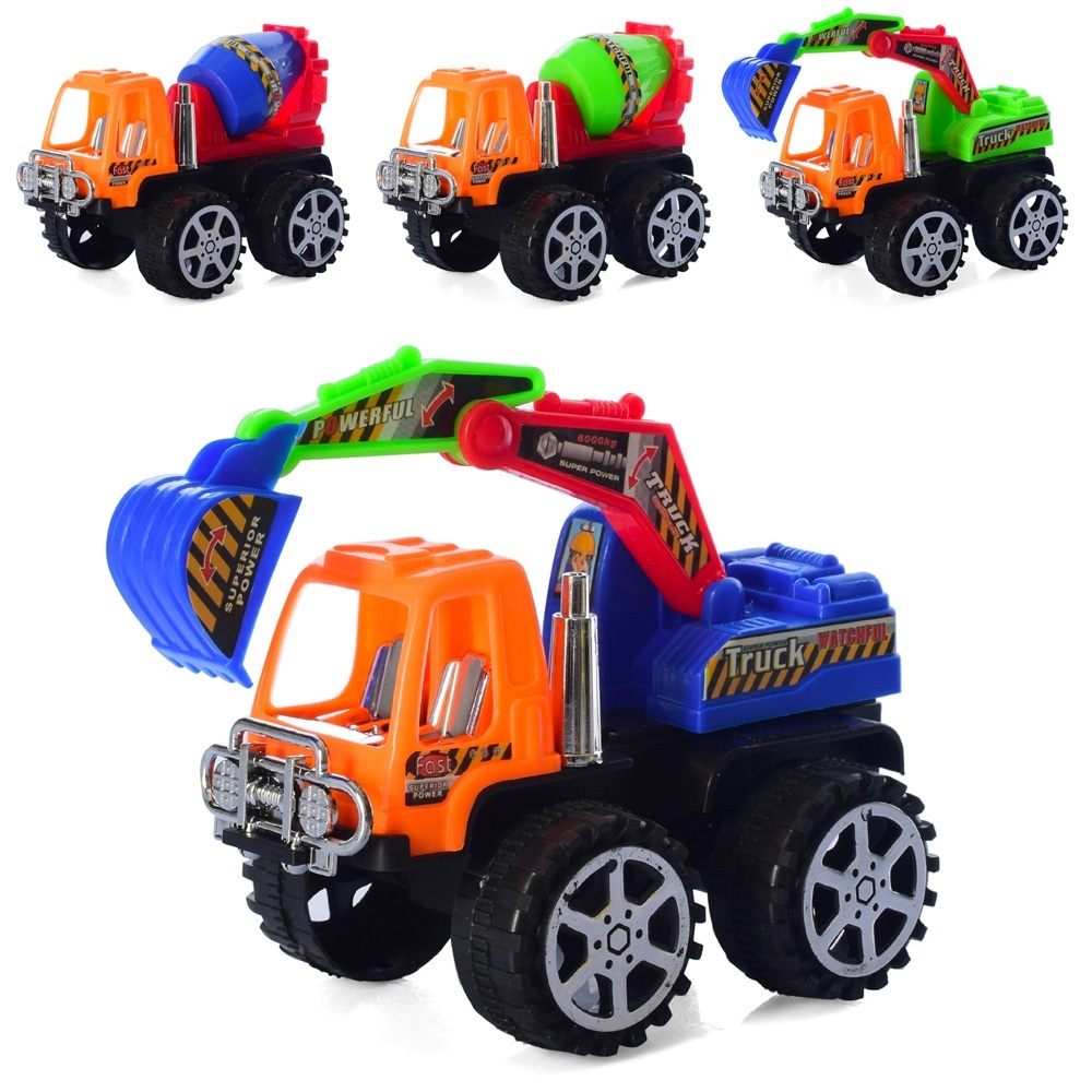 Будтехніка 2375-10 інерц., рухомі дет., 2 види/мікс кольорів, кул., 16-12-9,5см.