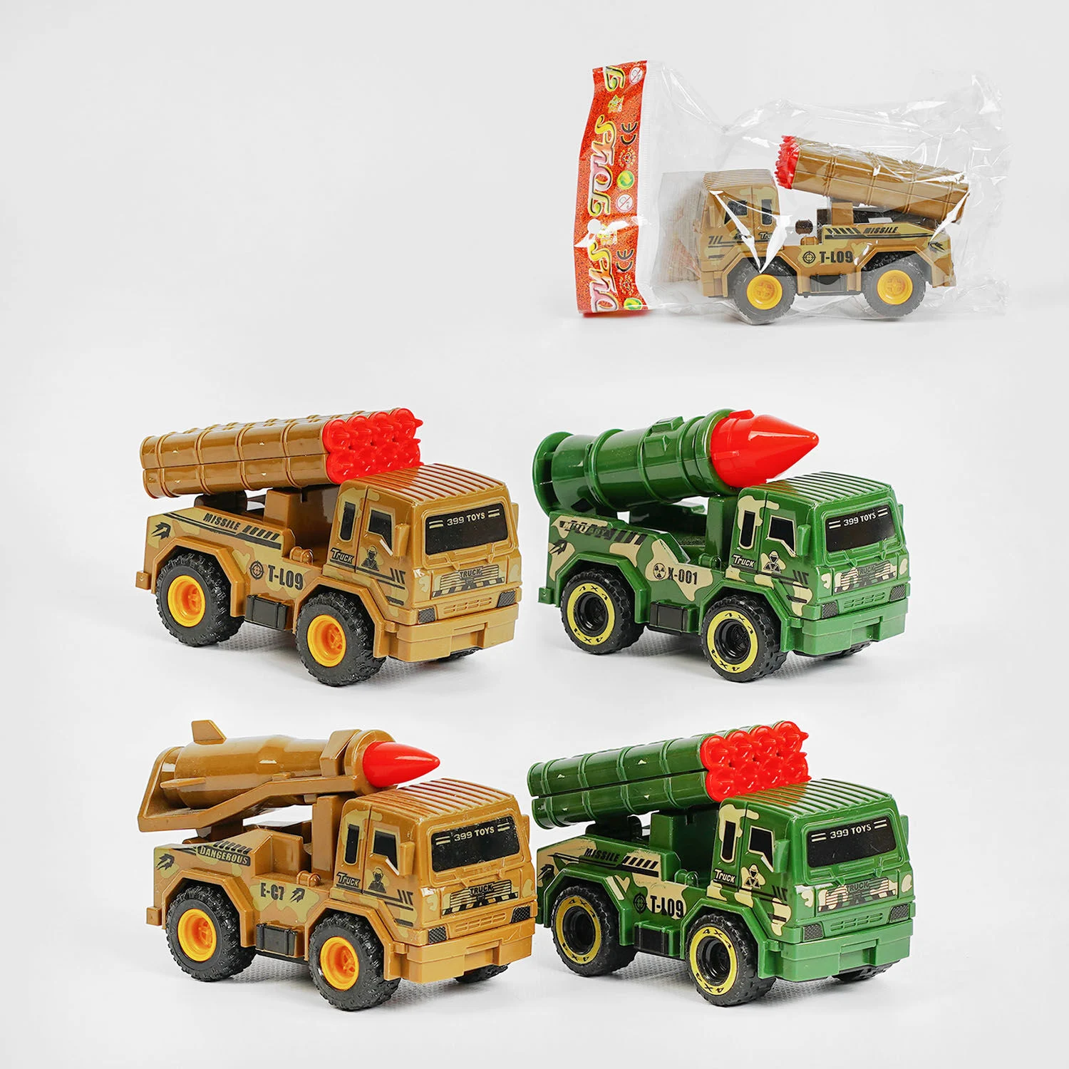 Машинка військова 399-461 (360/2) 4 види, інерція, в пакеті