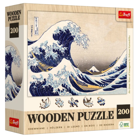 02502 Trefl Пазли "200 Wooden" Велика хвиля біля Канагави