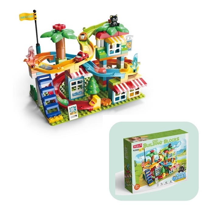 Конструктор FL2322 трек/лабіринт, машинки, кульки, кор., 40-32-10 см.