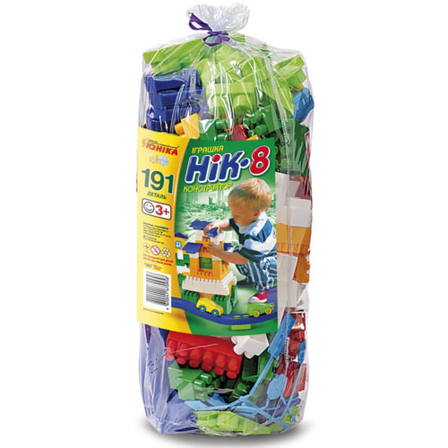 Конструктор дитячий "НІК-8" (191 дет.) паяний кульок