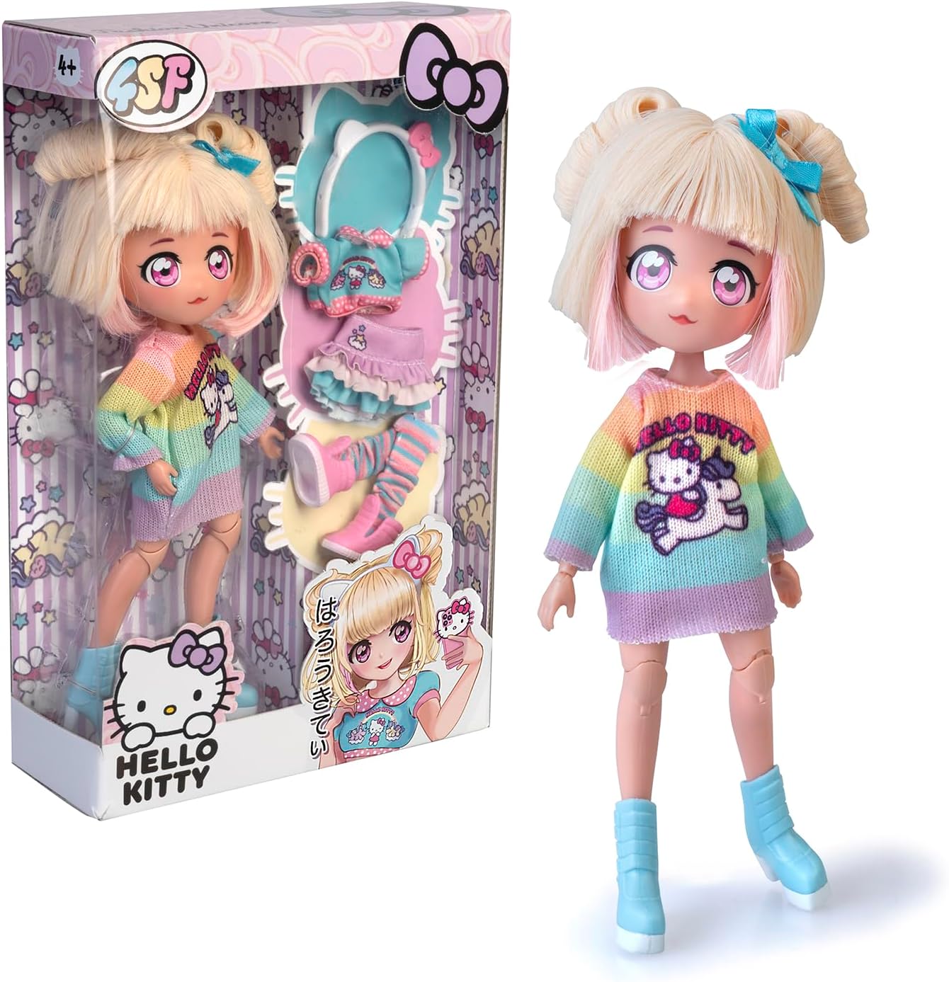 Ігровий набір 4SF MANGA DOLLS серії "Hello Kitty" – СТИЛЬНА ЦУКЕРОЧКА-ЄДИНОРІГ (з аксес.)
