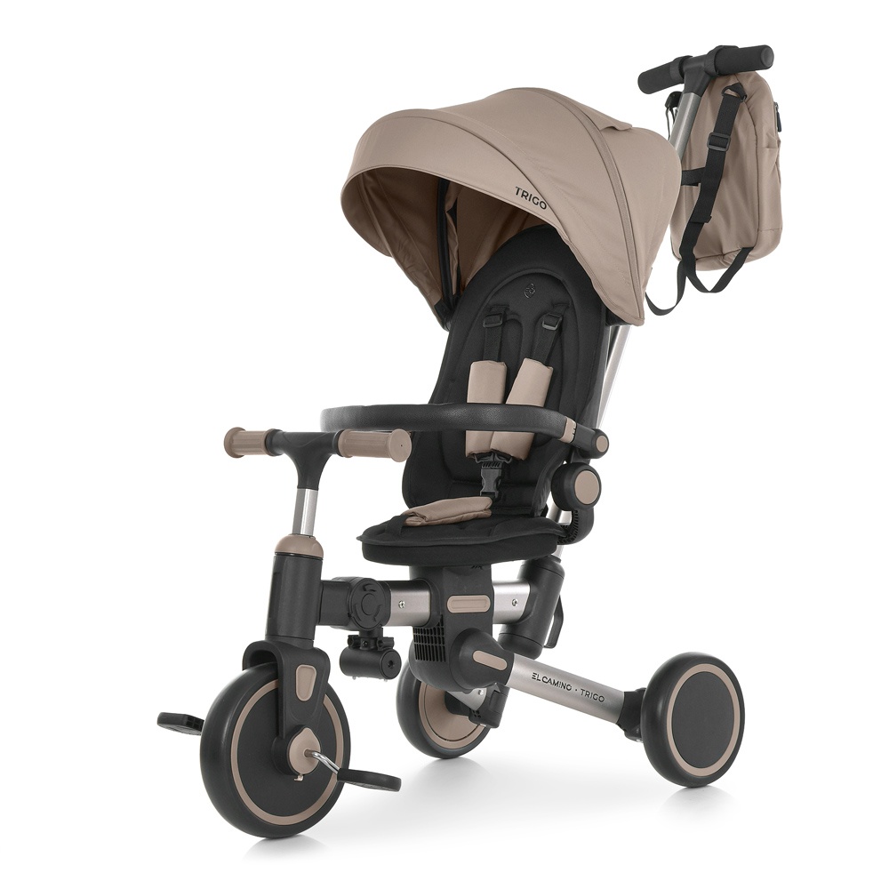 Велосипед El Camino TRIGO ME 1226 Taupe Beige 3 кол. EVA(12/10),пов.сид.,гальма,світло,сумка,бежевий