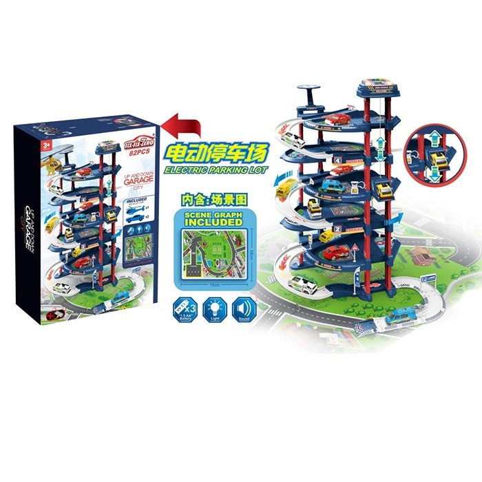 Гараж 660-A327 6поверх.,ліфт,гелікоптер,машин.мет.,ігр.поле,82пред.,муз.,світло,бат.,кор.,40,5-56-13