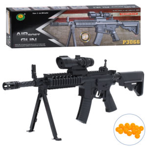 Автомат P3066C пластикові кулі, лазер, бат(табл), в кор-ці, 64-18-6см