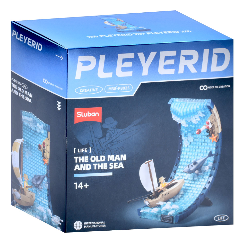 Конструктор SLUBAN M38-P8025 старий і море, фігурка, човен, акула, кор., 22,5-24-12 см.