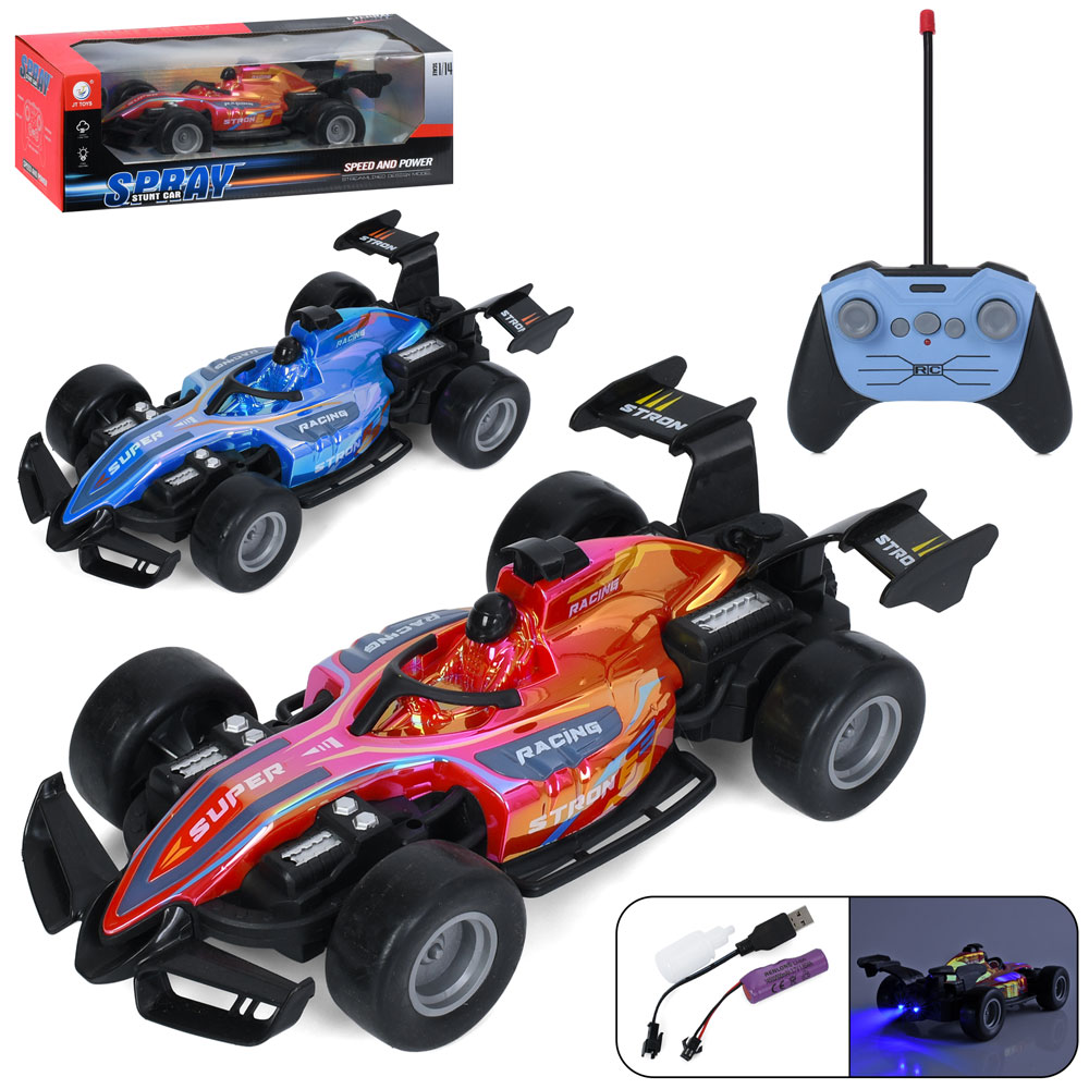 Машина JT740 радіо/к,акум,1:14,пара/дим,світ,гум.колеса,USB,2 кольори,кор. 39,5-13-17см 