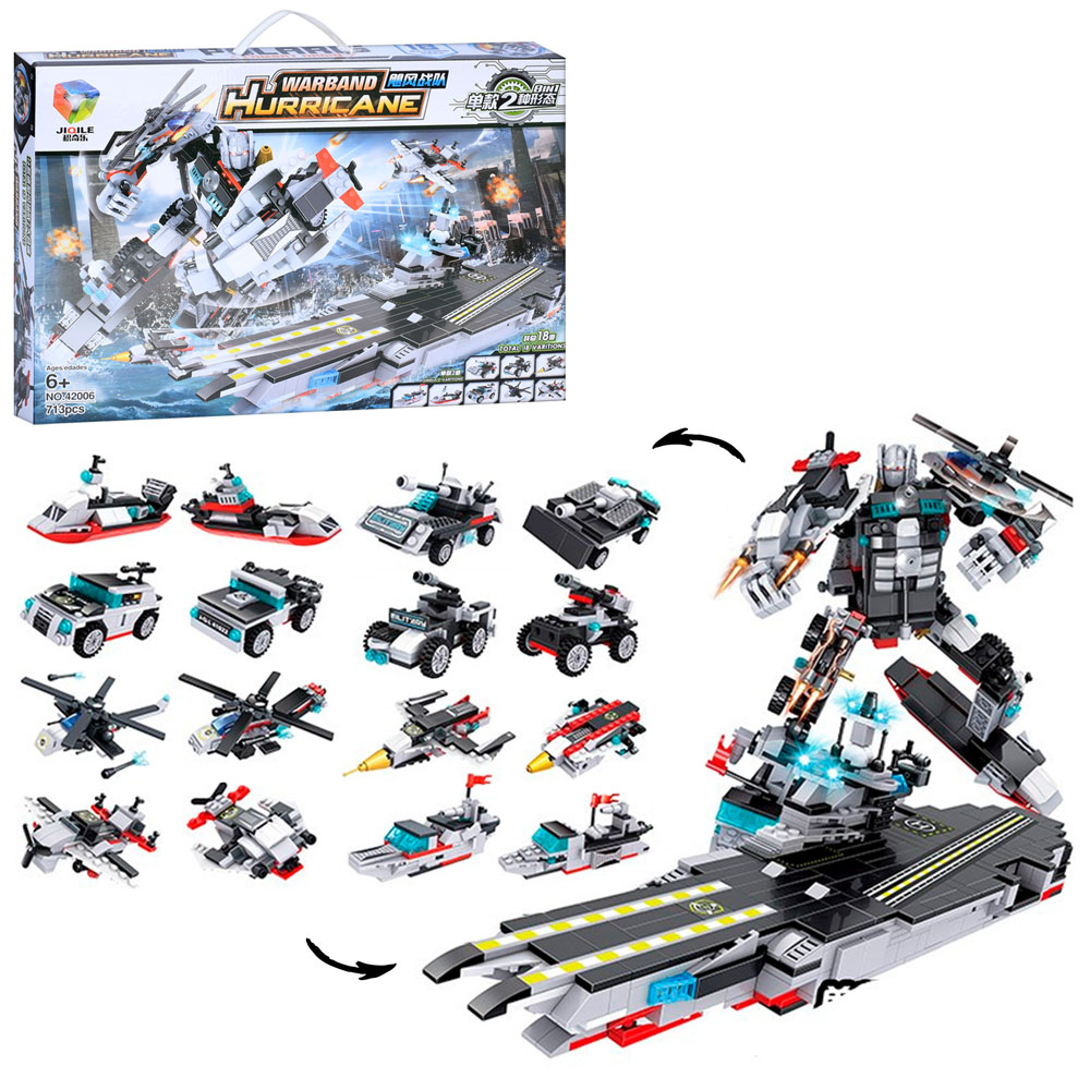 Конструктор 42006 робот/авіаносець/транспорт, 713 дет., кор., 52-35-7,5 см.