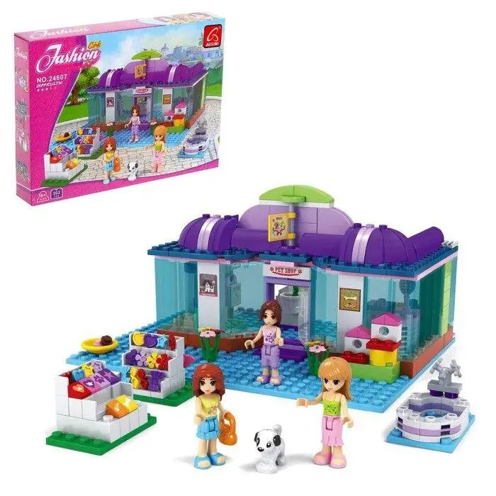 Конструктор AUSINI 24607 (12/2) 302 деталі, “Fashion Girls”, зоомагазин, у коробці