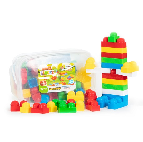 Набір дитячий "Конструктор  BAMSBLOCK №5 " арт. 115/6 (74 шт деталей) відро 5л Бамсик