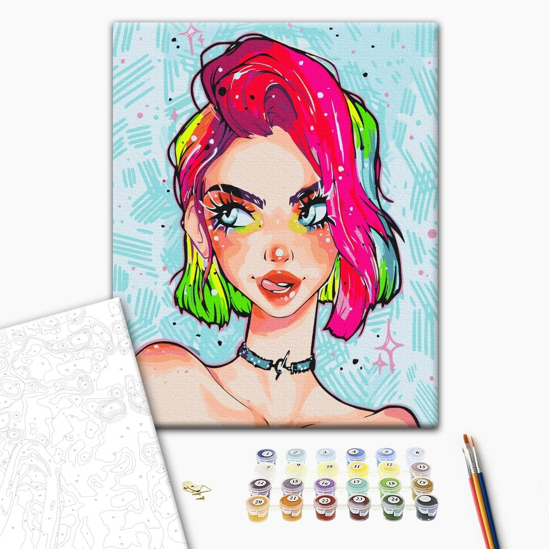 Картина за номерами: Леді гранж @nila_art_art 40х50