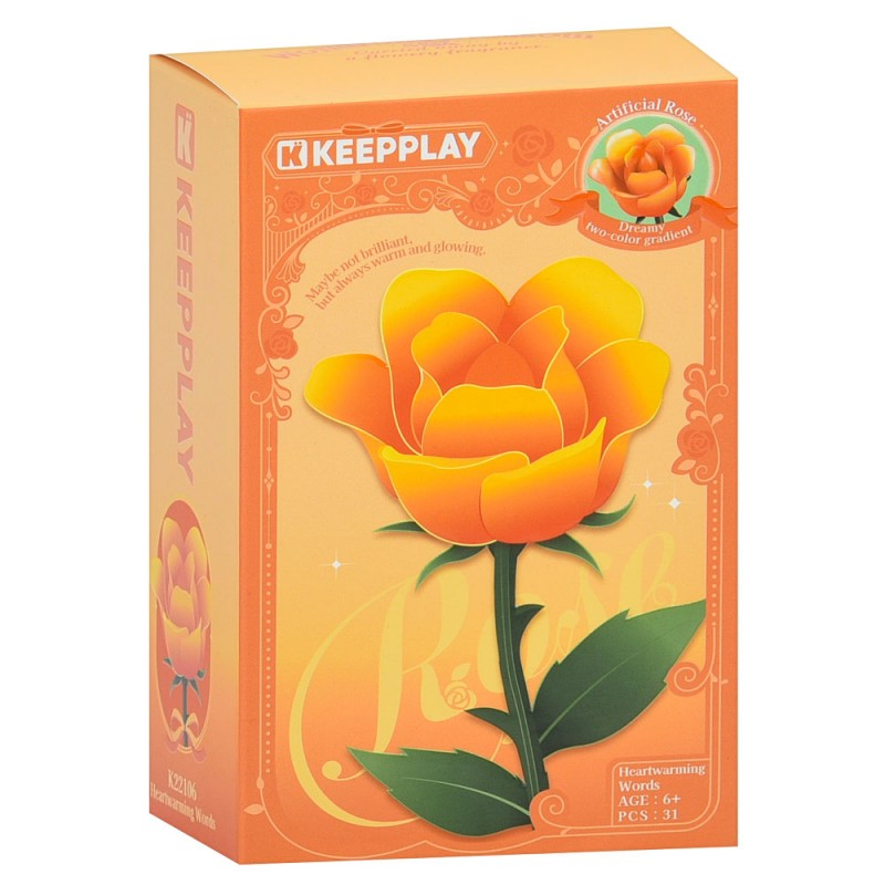 Конструктор K22106 квіти, троянда, 31 дет., кор., 9-14,5-6 см.