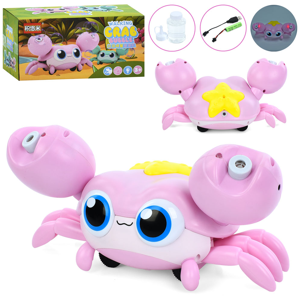 Мильна гра MD-001 краб, бульбашки, акум., USB, 2 режими, запаска, муз., світло, кор., 26-13-12 см.