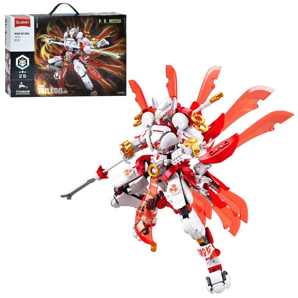 Конструктор SLUBAN M38-B1306 робот-воїн, 33,1см, 504дет, в кор-ці, 42,5-28,5-6,5см