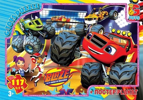 ZE020 Пазли ТМ "G-Toys" із серії "Blaze" (Блейз), 117 ел.