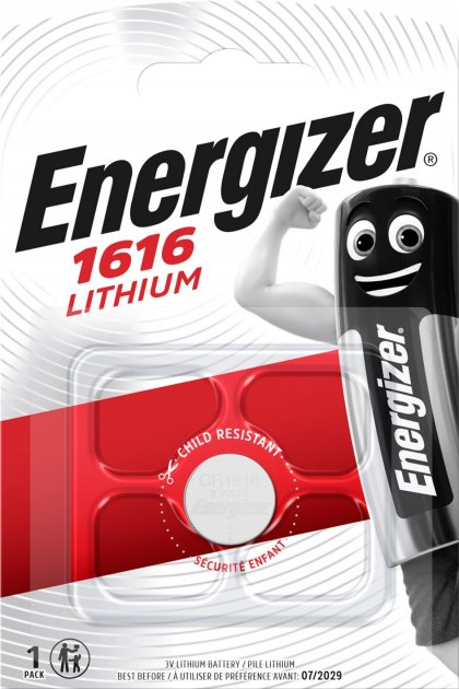 Батарейка ENERGIZER CR1616 Lithium 1шт.