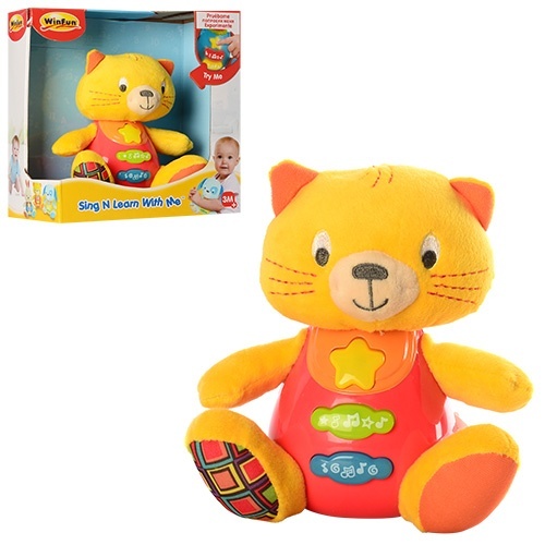 Тварина 0685-NL кошеня, муз., світло, бат., 20,5-21,5-11,5 см