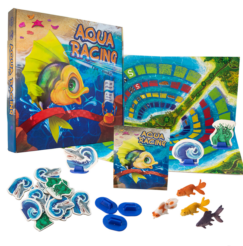Настільна гра 30416 (укр) "Aqua racing", в кор-ці 33-32-4,5см