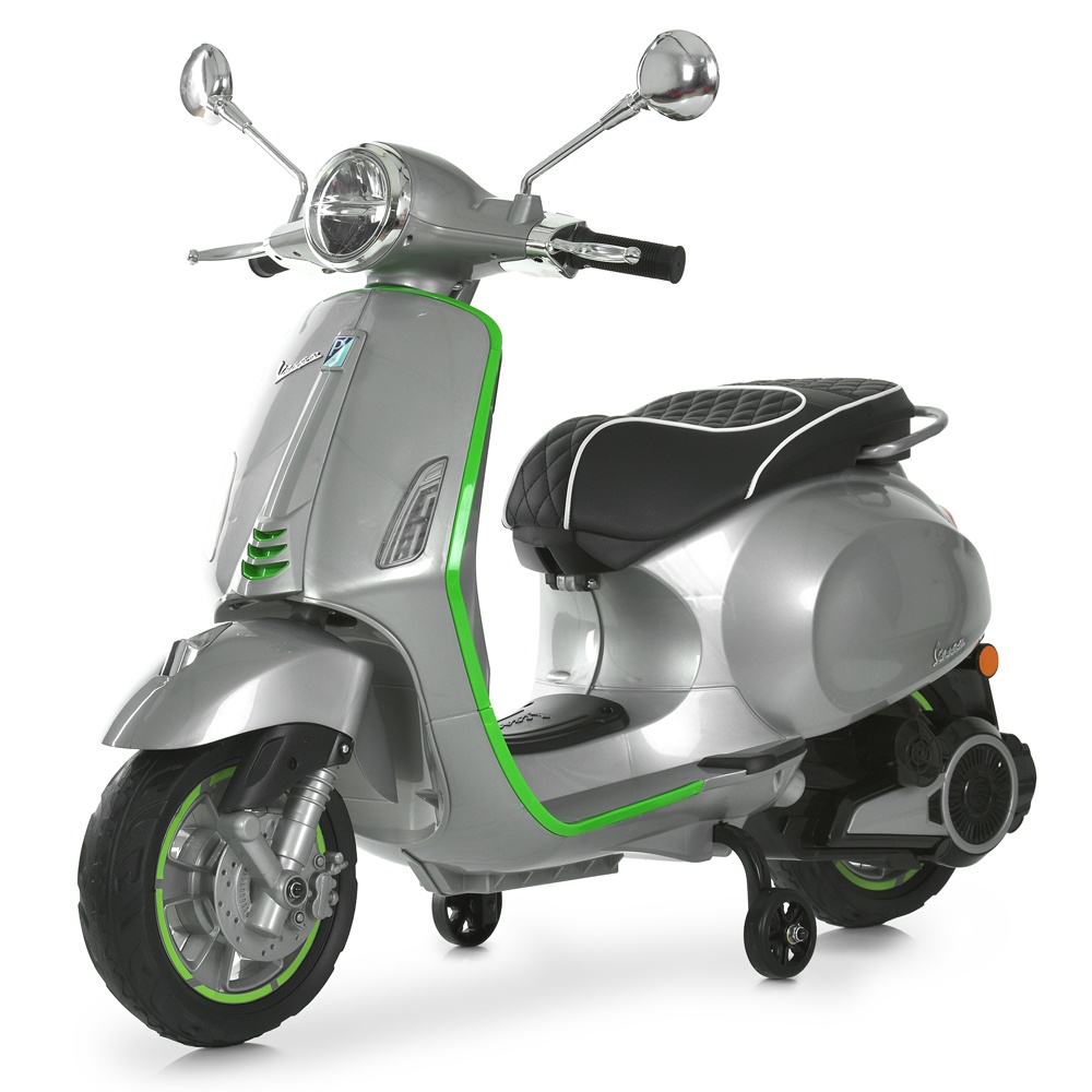 Мотоцикл M 6288EL-11-5 1*12V4,5AH, 1*45W, MP3, EVA, BLUETOOTH, музика, світло, шкіра,сірий+cалатовий