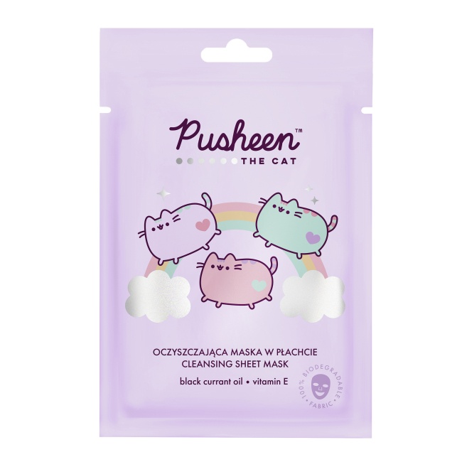 Очищуюча маска для обличчя з олією насіння чорної смородини ТМ "Pusheen", 17 г
