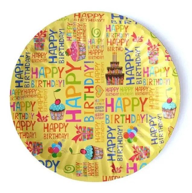 Тарілки "Happy Birthday" (18,0 см)(10шт-уп)