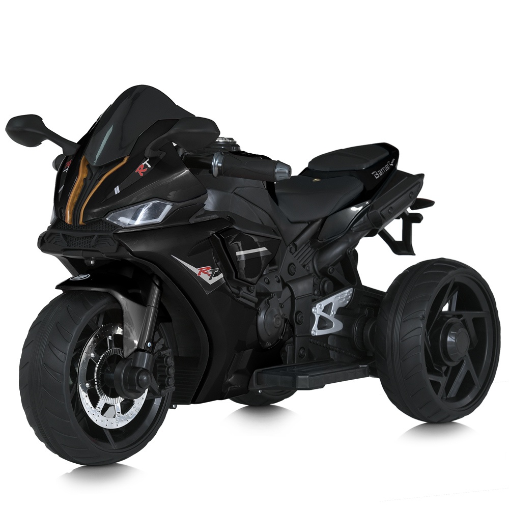 Мотоцикл M 5823ELS-2 1*12V5AH, 2*35W, MP3, TF, USB, BT, EVA, шкіра, муз., світло, фарб. чорний