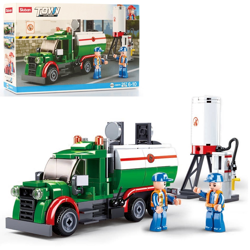 Конструктор SLUBAN M38-B0878 "Town": Бензовоз, 267дет.