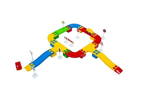 Кольорова дорога №2 (26*17см) 114/23 (33 шт деталей) виниловый тубус Бамсік