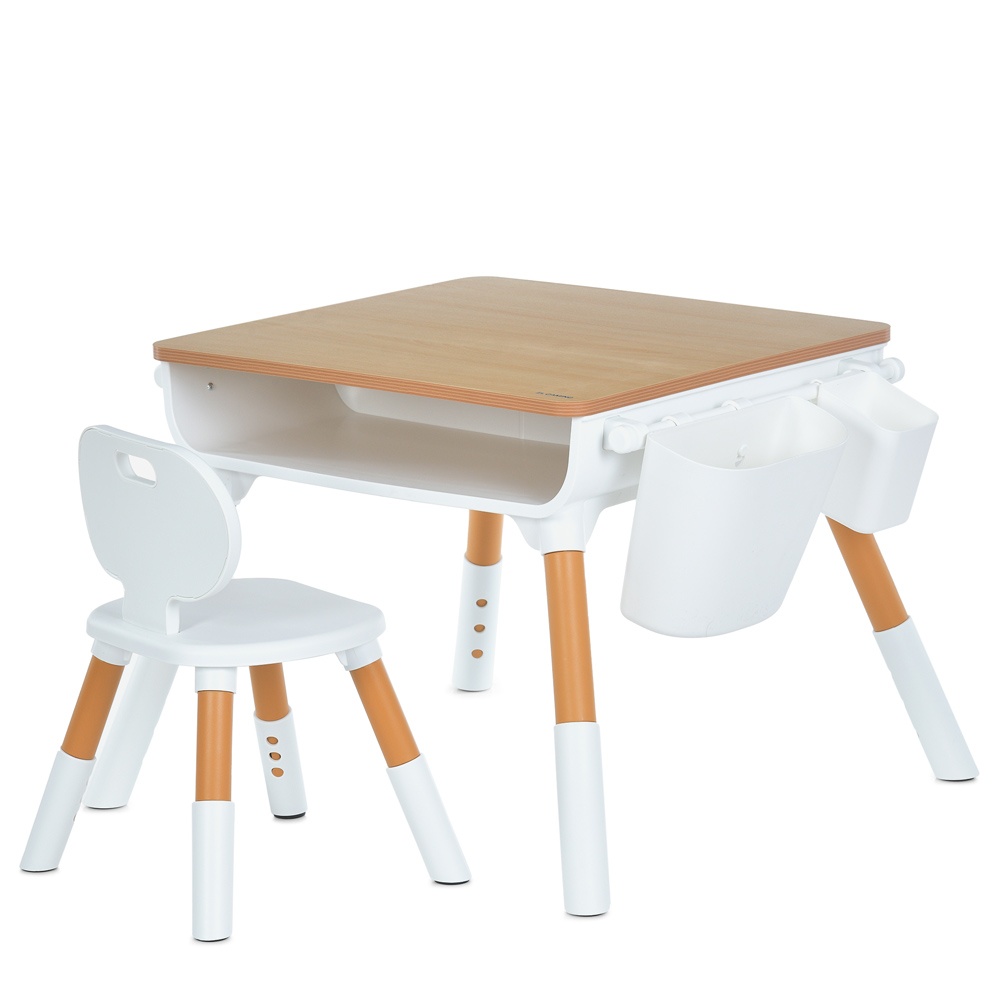 Столик ME 1203-13 1 стільчик, полиця, кор., бежевий.