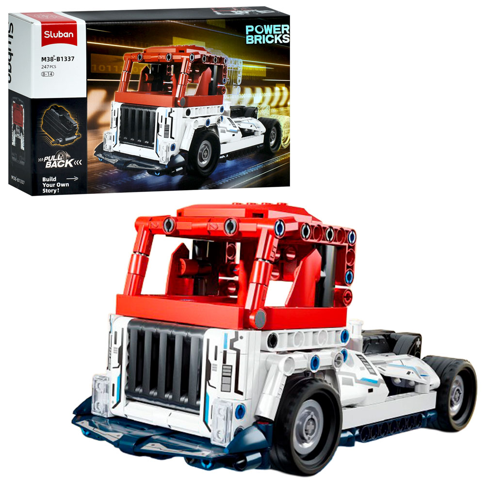 Конструктор SLUBAN M38-B1337 авто серія, трейлер, 247дет, в кор-ці, 30-19-6,5см