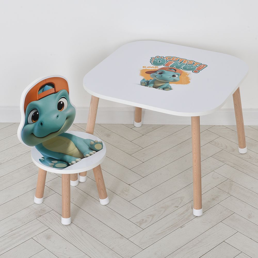 Столик M 502-5 1 стільчик, дерев'яний, динозаврик