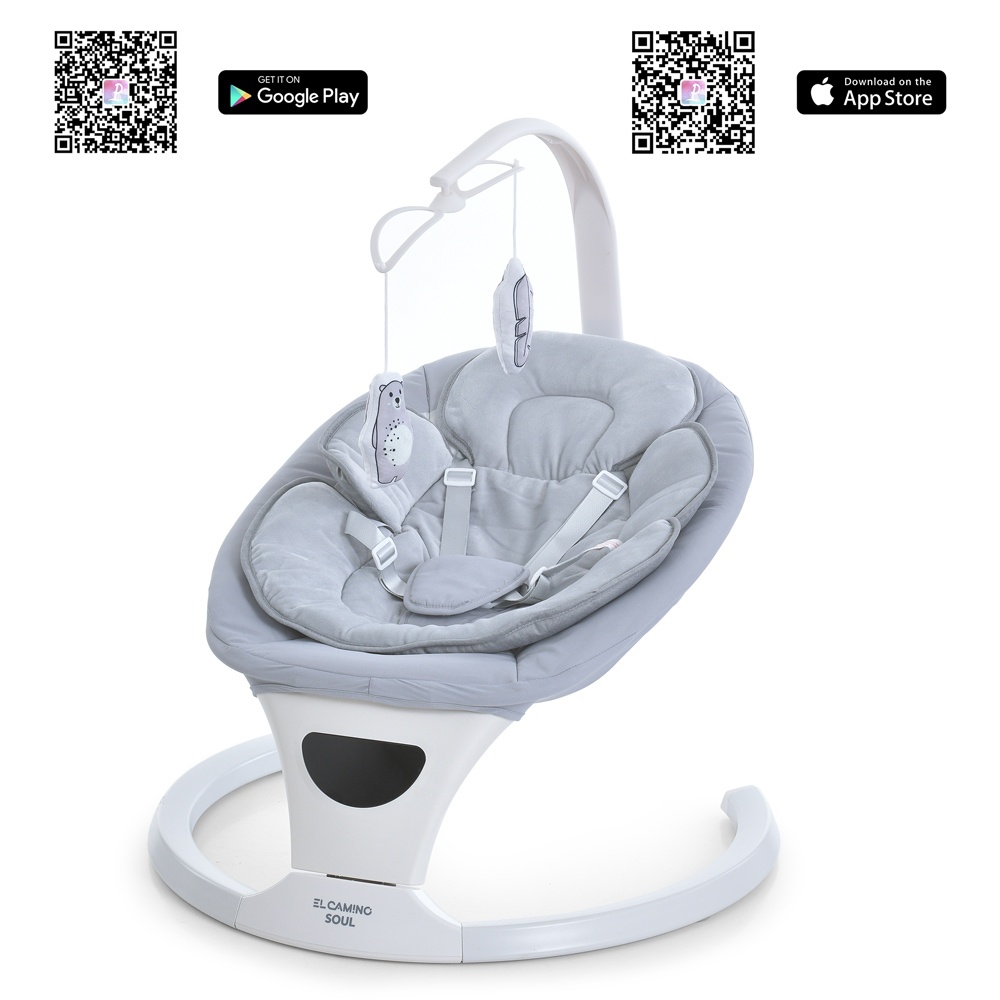 Заколисуючий центр ME 1175 SOUL Light Gray пульт,5швид,таймер,12мел.,Bluetooth,APP,сенс.закол.,сірий
